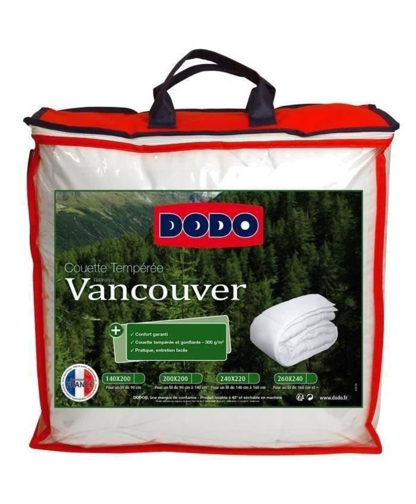 Vancouver-Bettdecke für gemäßigte Temperaturen – 200 x 200 cm – Weiß