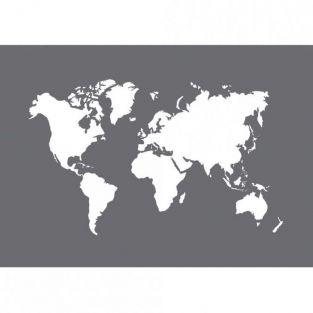 Stencil map of the World A5 + spatula