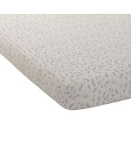 Printed jersey fitted sheet 70 x 140 cm leafy bunny gray
