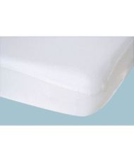 All in 1 plain fitted sheet - Jersey - Waterproof and breathable - White - 40 x 80 cm