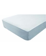 Plain all-in-1 fitted sheet - Jersey - oeko-Tex - Pearl - 70 x 140 cm