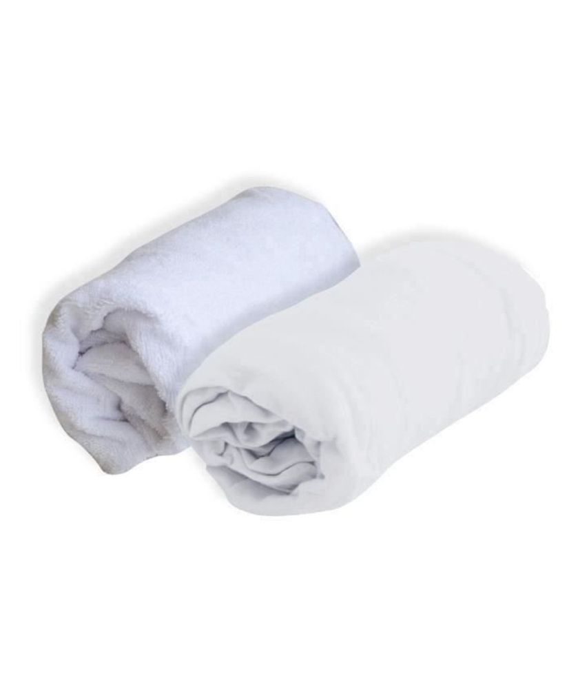 Set de Alese et Drap Housse Blanc 60 x 120 cm - Polyuréthane - Imperméable et Respirant