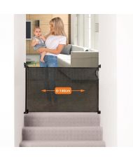 Retractable safety barrier - To screw - Two-way opening - Frame up to 140 cm - 2 mounting kits included -
