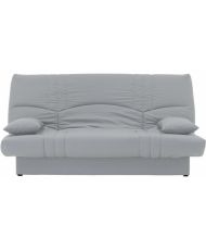 Banquette clic clac 3 places - Tissu gris clair - 190 x 92 cm