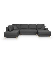 JAKOB umwandelbares Panorama-Ecksofa – 7 Sitze – Grau – Skandinavisch – 318 x 78 x 194 cm