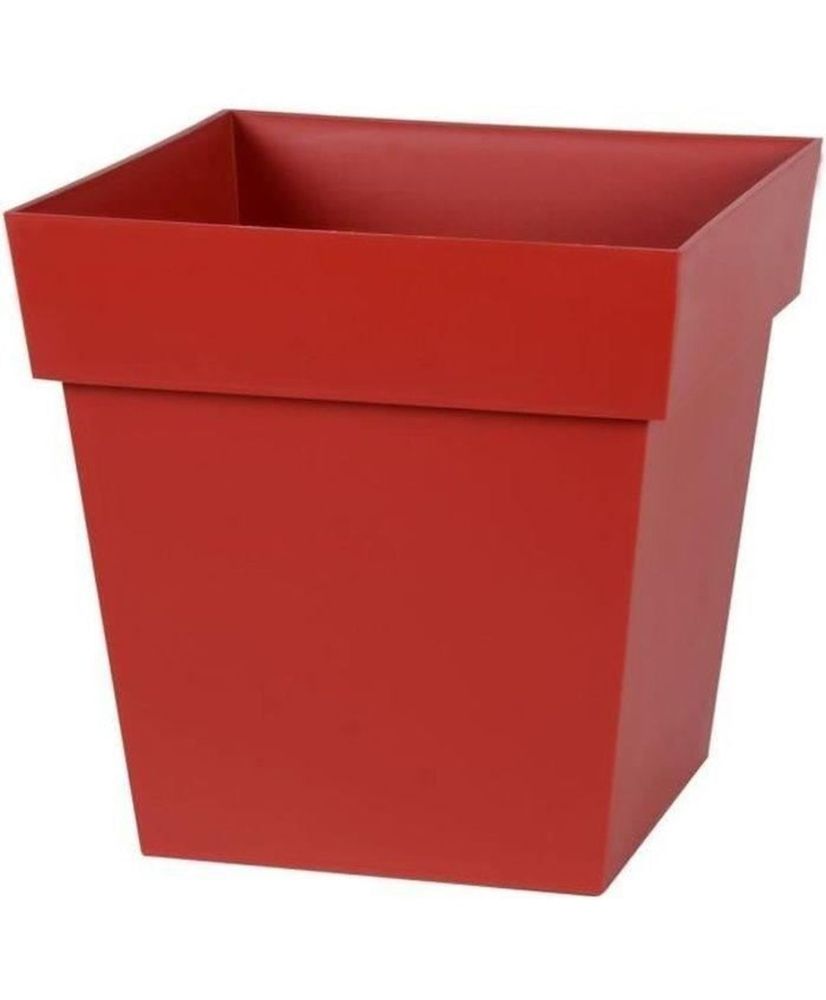 Pot de fleur carré - 32 x 32 x 32 cm - 22 L - Rouge rubis Pot de fleur carré - 32 x 32 x 32 cm - 22 L - Rouge rubis