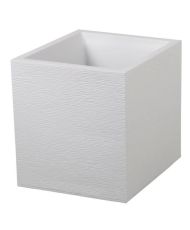 Graphit square pot - 39 x 39 x 43 cm - Capacity 31L - Limed white