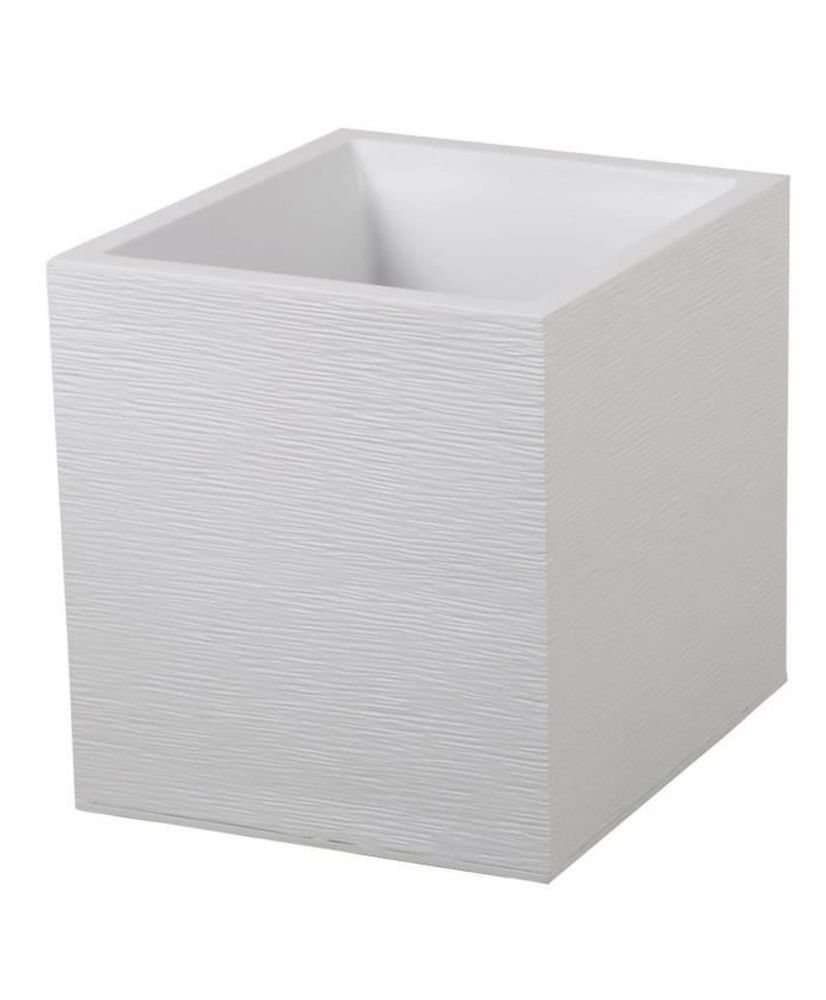Graphit square pot - 39 x 39 x 43 cm - Capacity 31L - Limed white Graphit square pot - 39 x 39 x 43 cm - Capacity 31L - Limed white