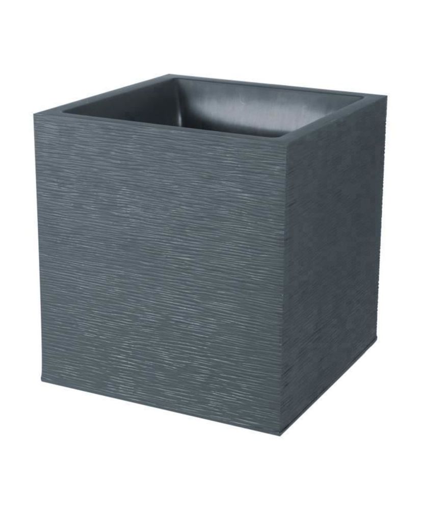 Pot carré Graphit - 39 x 39 x 43 cm - 31 L - Gris anthracite Pot carré Graphit - 39 x 39 x 43 cm - 31 L - Gris anthracite