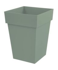 Pot de fleur mi-haut carré - 39 x 39 x 53 cm - 51 L - Vert laurier