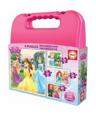  4 progressive Puzzles – EDUCA – Disney Princess Progressive Puzzles Case