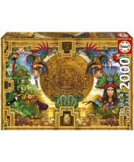 Puzzle 2000 pièces MONTAGE AZTeQUE MAYA - Educa - Astrologie et ésotérisme