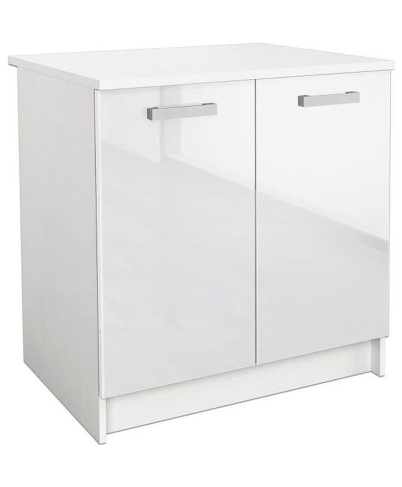 80 cm Küchenunterschrank – Glänzendes Weiß 80 cm Küchenunterschrank – Glänzendes Weiß