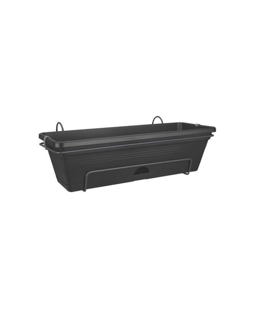 Balconniere Allin1 50 - Extérieur & Balcon - 25,7 x W 47,3 x 16,7 cm - Vivre noir Balconniere Allin1 50 - Extérieur & Balcon - 25,7 x W 47,3 x 16,7 cm - Vivre noir
