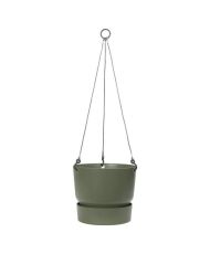 Pot de fleurs à suspendre 24 - Extérieur Ø 23,9 x 20,3 cm - Vert feuille