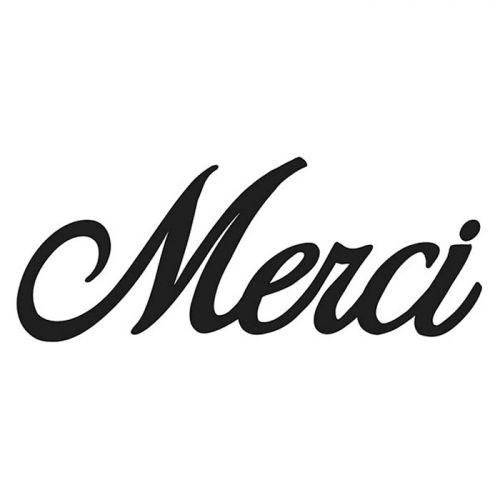 Matrice de découpe 8 x 3,5 cm - Merci Matrice de découpe 8 x 3,5 cm - Merci