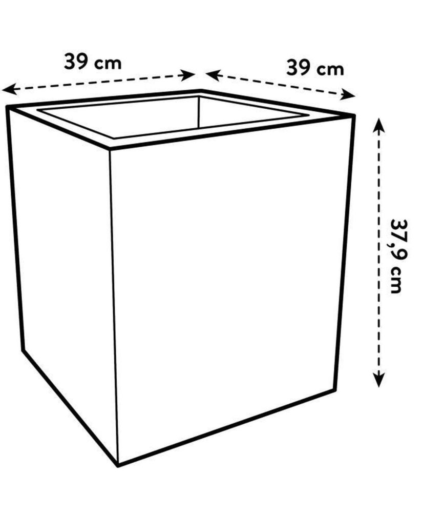 Vivo Next Square 40 Blumenkasten – Weiß Ø 39 x 38 cm – 100 % recycelt Vivo Next Square 40 Blumenkasten – Weiß Ø 39 x 38 cm – 100 % recycelt