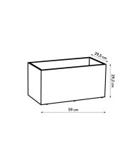 Blumenkasten - Grau - 59 x B 30 x 29 cm - 100 % recycelt