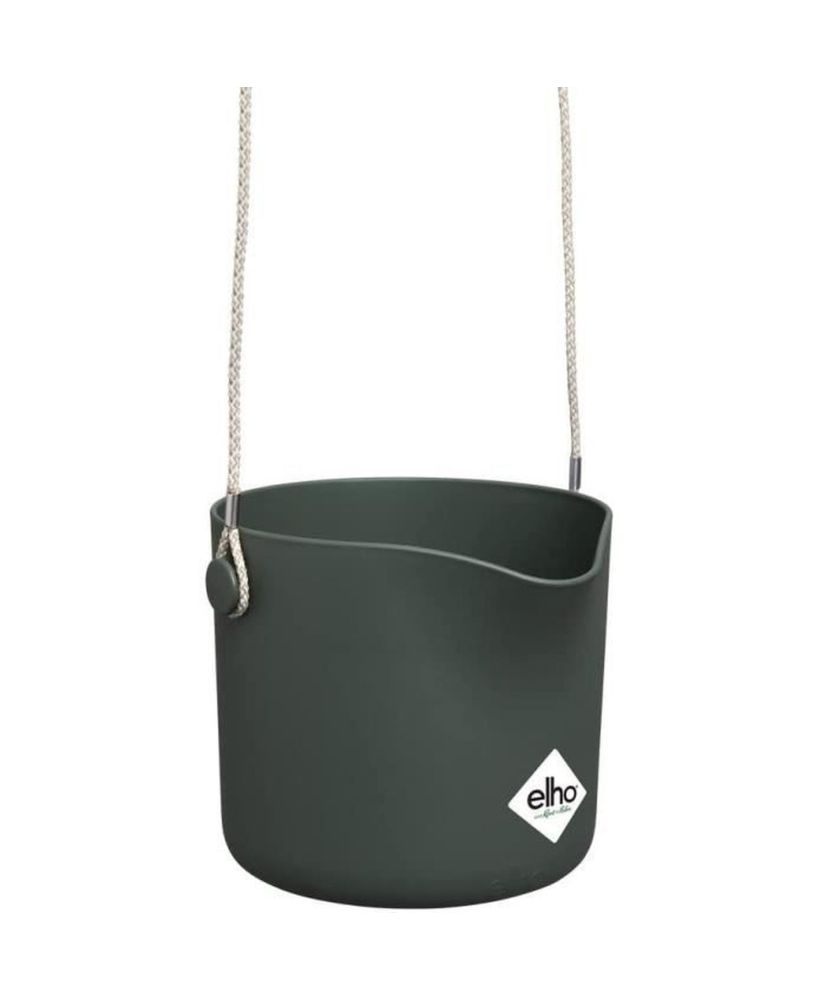 B.FOR Runder Blumentopf - Kunststoff - Ø 18 - Blattgrün - Universal
