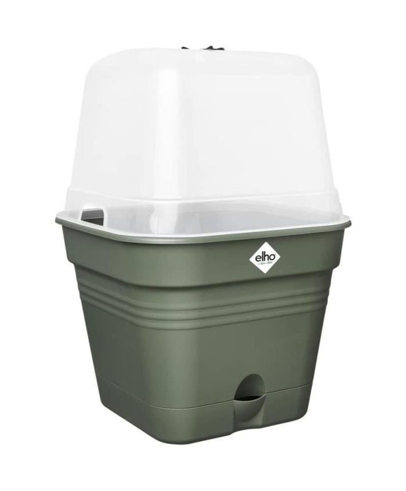 Pot De Fleurs Carré - Plastique - Réservoir - Ø 20 - Leaf Green Pot De Fleurs Carré - Plastique - Réservoir - Ø 20 - Leaf Green