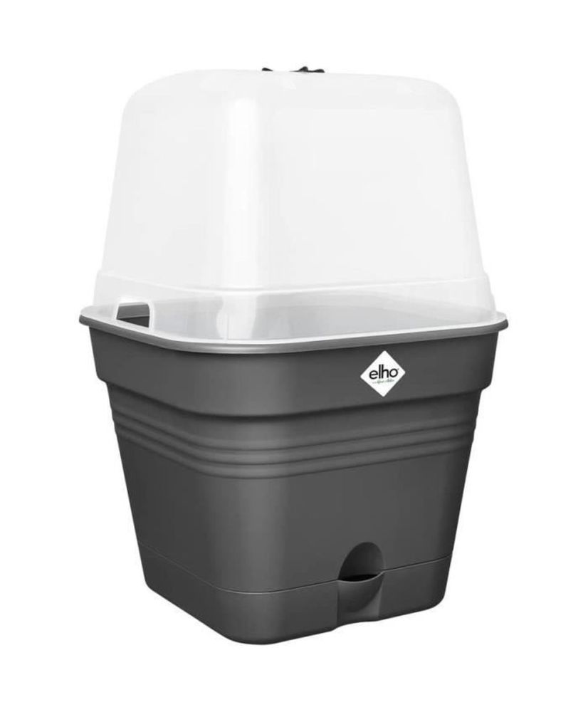 Pot De Fleurs Carré - Plastique - Réservoir - Ø 20 - Noir Pot De Fleurs Carré - Plastique - Réservoir - Ø 20 - Noir