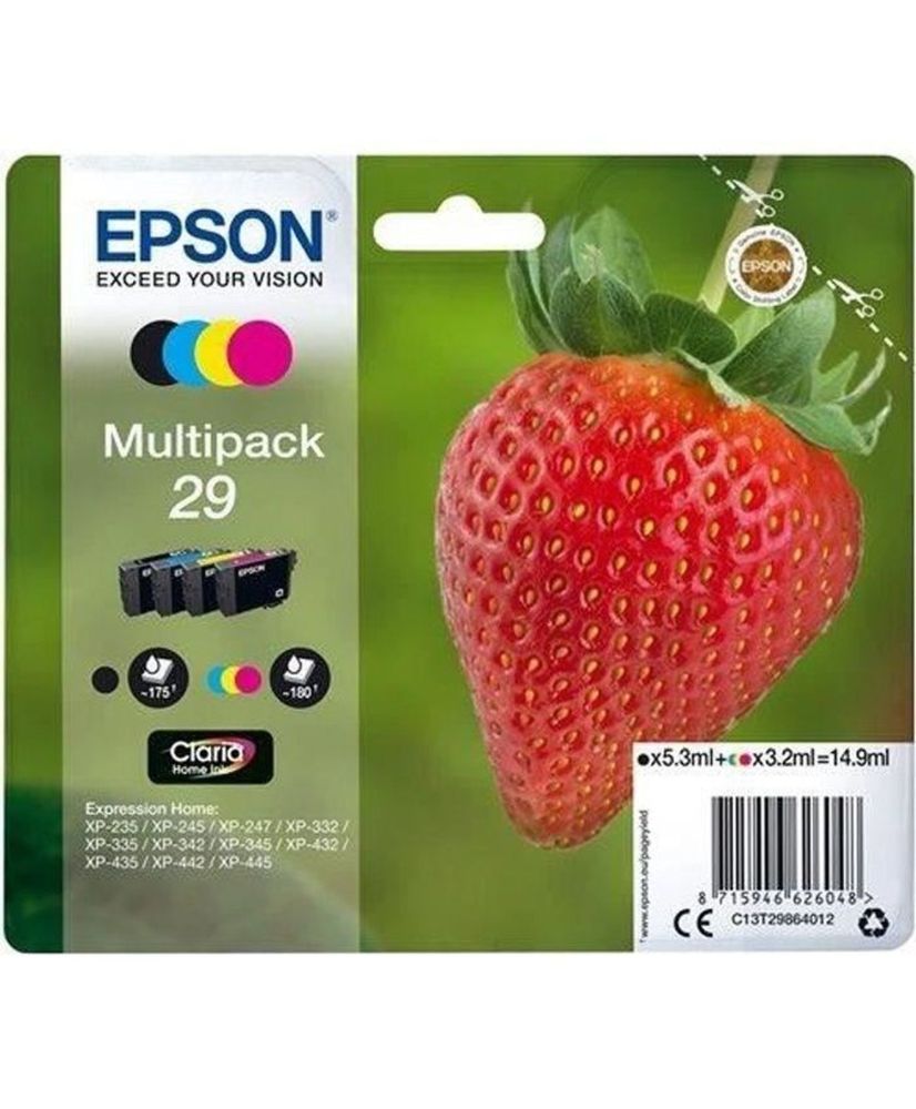 EPSON Multipack T2986 - Fraise - Noir, Cyan, Magenta, Jaune EPSON Multipack T2986 - Fraise - Noir, Cyan, Magenta, Jaune