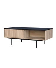 Table Basse 1 tiroir - Décoir bois et noir