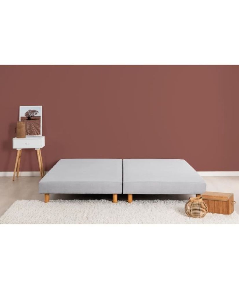 Gepolsterte Lattenroste 2 x 80 x 200 – Graues Massivholz + Füße Gepolsterte Lattenroste 2 x 80 x 200 – Graues Massivholz + Füße