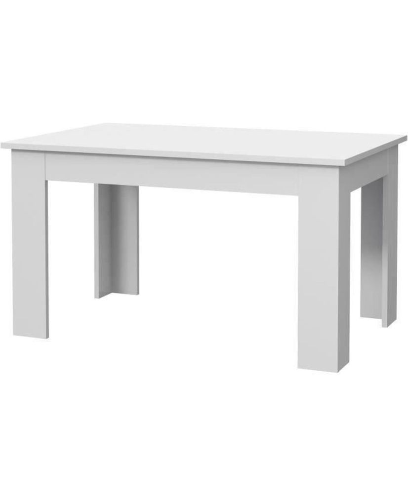 Esstisch für 4 Personen – Weiß – 140 x 90 x 75 cm Esstisch für 4 Personen – Weiß – 140 x 90 x 75 cm