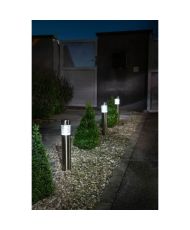 Solarterminal aus Edelstahl – GALIX – 0,13 W – 10 Lumen – 8 Stunden Beleuchtung – 1 weiße LED