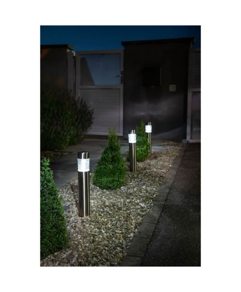 Terminale solare in acciaio inox - GALIX - 0,13W - 10 Lumen - 8 ore di illuminazione - 1 LED bianco Terminale solare in acciaio inox - GALIX - 0,13W - 10 Lumen - 8 ore di illuminazione - 1 LED bianco
