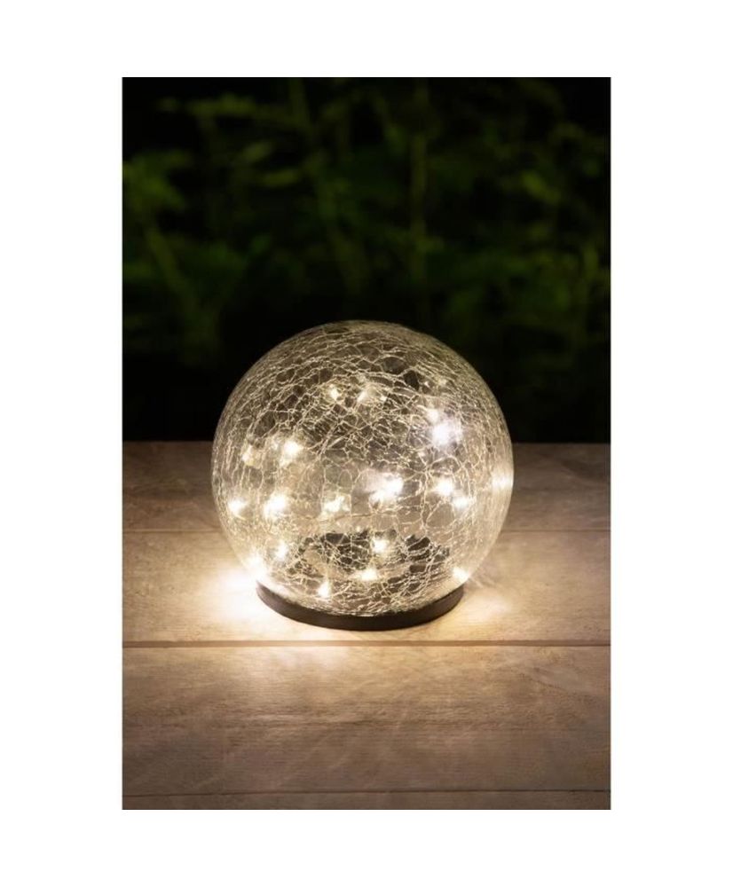 Sfera solare GALIX - Effetto vetro rotto Ø 15 cm - 25 LED bianchi Sfera solare GALIX - Effetto vetro rotto Ø 15 cm - 25 LED bianchi