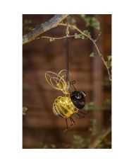 Abeille Solarlampe – GALIX – 4 weiße LEDs – 8 Stunden Leuchtdauer – Metall und Glas