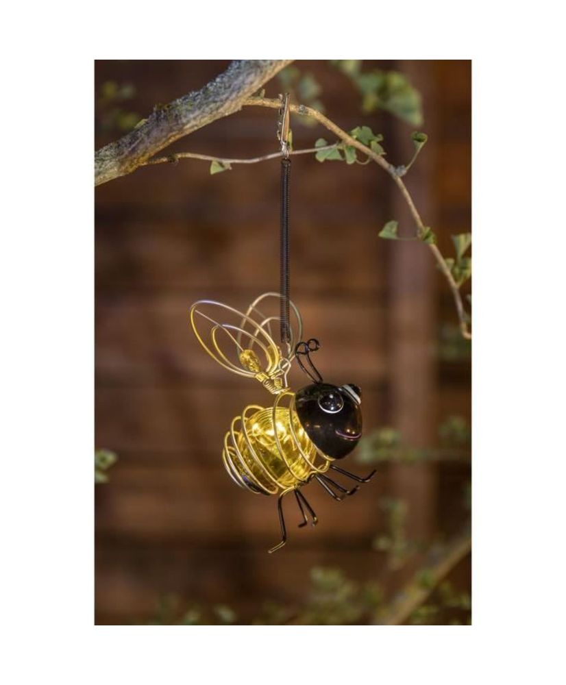 Abeille Solarlampe – GALIX – 4 weiße LEDs – 8 Stunden Leuchtdauer – Metall und Glas Abeille Solarlampe – GALIX – 4 weiße LEDs – 8 Stunden Leuchtdauer – Metall und Glas