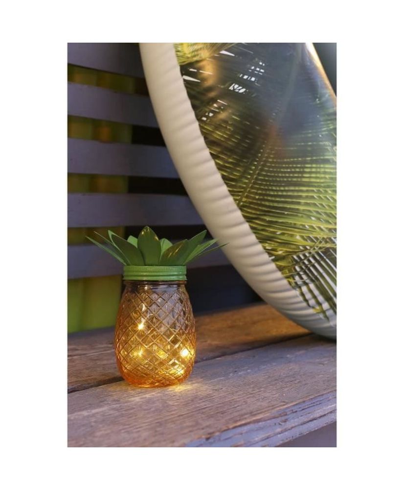 Ananas-Solarlampe – GALIX – Metall/Glas – 5 LED – 8 Stunden Leuchtdauer Ananas-Solarlampe – GALIX – Metall/Glas – 5 LED – 8 Stunden Leuchtdauer