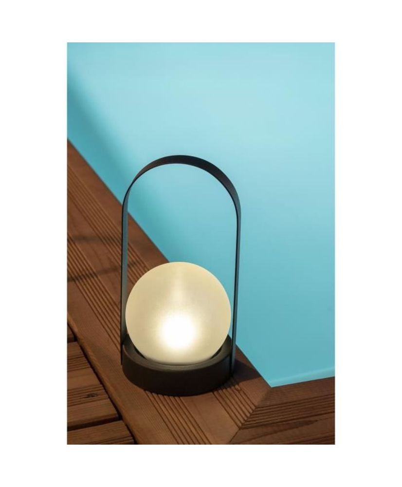 Solarlaterne aus Metall – Perlenkugel – GALIX – 10 Lumen – 8 Stunden Leuchtdauer – weiße LED Solarlaterne aus Metall – Perlenkugel – GALIX – 10 Lumen – 8 Stunden Leuchtdauer – weiße LED