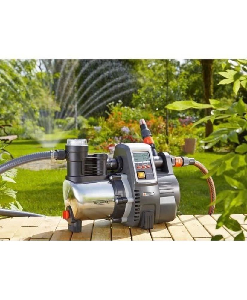 Bomba automática GARDENA. Hogar y jardín 6000/5E LCD Premium – 1300W – Caudal 6000l/h y presión 5,5 bar Bomba automática GARDENA. Hogar y jardín 6000/5E LCD Premium – 1300W – Caudal 6000l/h y presión 5,5 bar