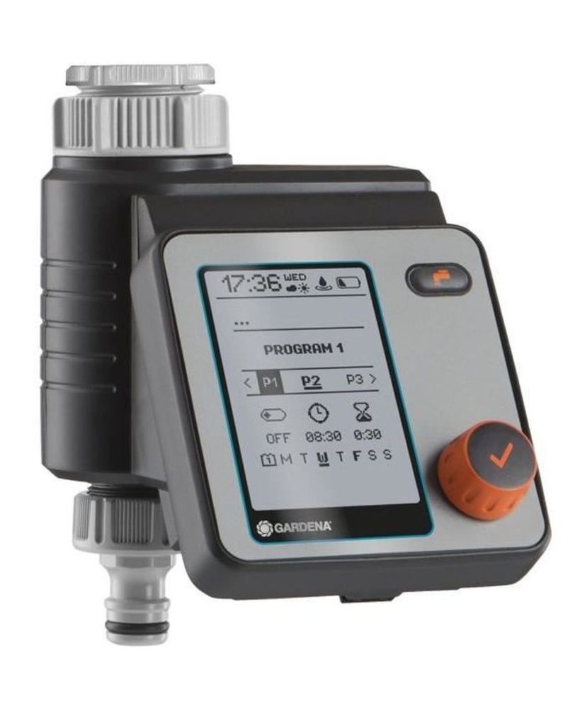 Programador de riego Master GARDENA - 1892-20 - Pantalla LCD - Presión máxima 12 bar - Resistente al agua Programador de riego Master GARDENA - 1892-20 - Pantalla LCD - Presión máxima 12 bar - Resistente al agua
