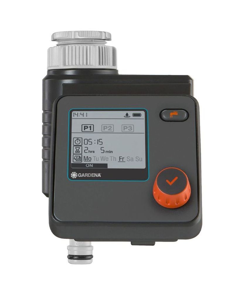 Programmatore di irrigazione GARDENA Select - Schermo LCD - Tecnologia Safe Stop - Made in Germany Programmatore di irrigazione GARDENA Select - Schermo LCD - Tecnologia Safe Stop - Made in Germany