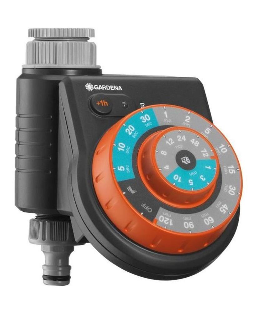 Programador de riego Easy Plus - GARDENA - Botón giratorio - Tecnología Safe Stop - Resistente al agua Programador de riego Easy Plus - GARDENA - Botón giratorio - Tecnología Safe Stop - Resistente al agua