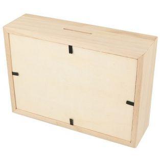 Hucha de madera para personalizar 12 x 17 cm