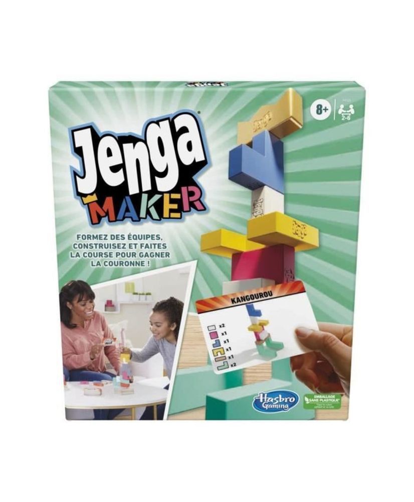 Jenga Maker, Stapelturm mit echten Massivholzblöcken Jenga Maker, Stapelturm mit echten Massivholzblöcken