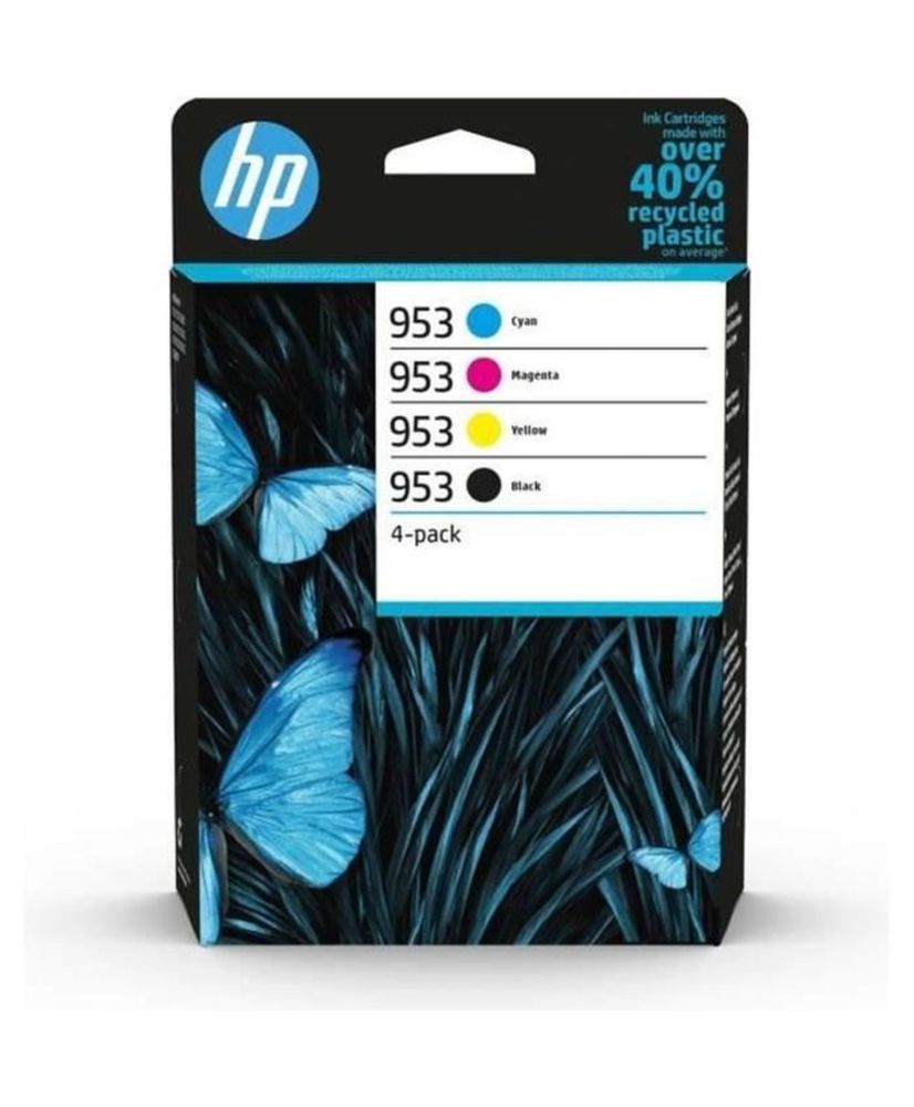H 953 Pack de 4 cartouches d'encre noire, cyan, jaune et magenta authentiques (6ZC69AE) pour HP OfficeJet Pro 7700/8200/8700 H 953 Pack de 4 cartouches d'encre noire, cyan, jaune et magenta authentiques (6ZC69AE) pour HP OfficeJet Pro 7700/8200/8700