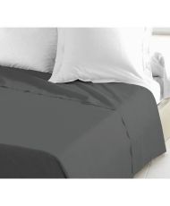 Drap Plat 100% coton 180 x 290 cm gris foncé