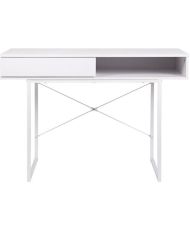 SACHA Schreibtisch – Melamin – Weiß – 1 Schublade – 110 x 50 x 77 cm
