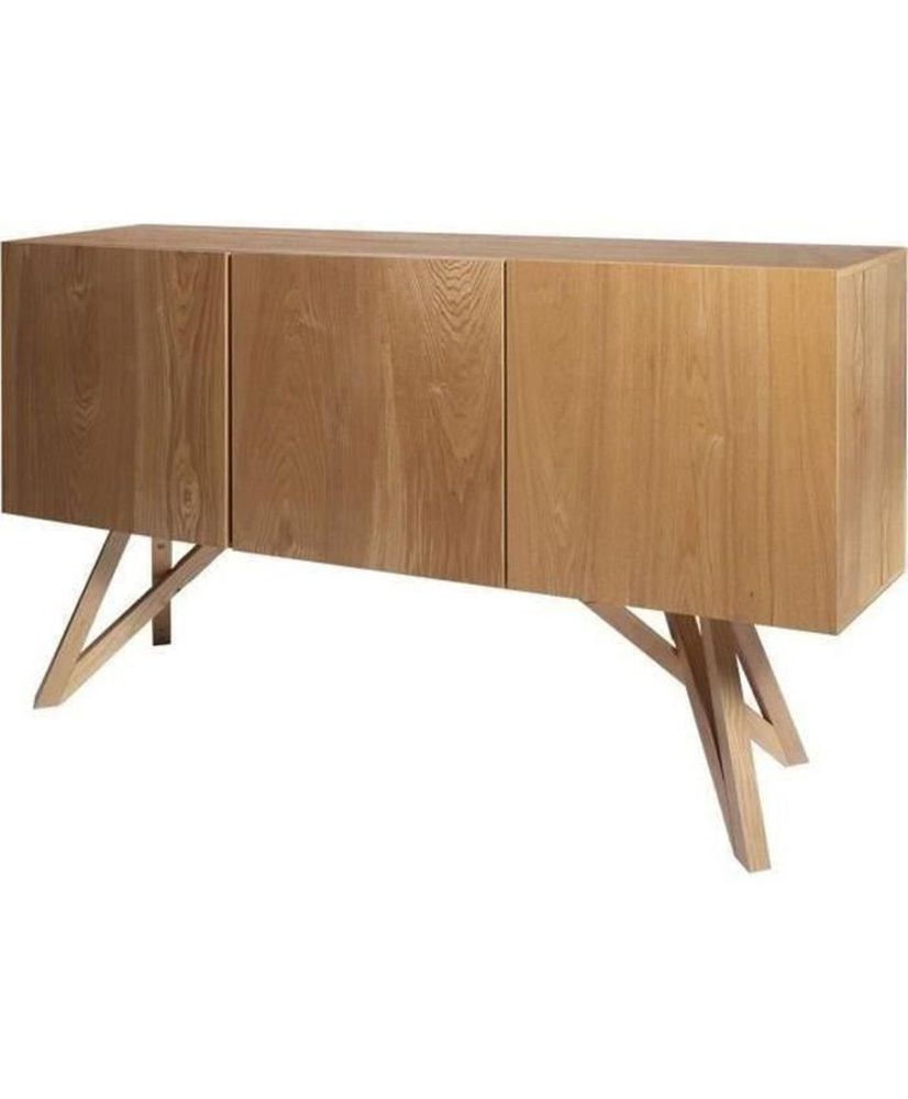 Buffet SAWYER - placage frene - 3 portes - style scandinave - 160 x 42 x 85 cm Buffet SAWYER - placage frene - 3 portes - style scandinave - 160 x 42 x 85 cm