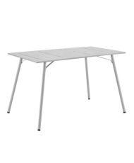 Rectangular garden table - 120 cm - Steel - Gray