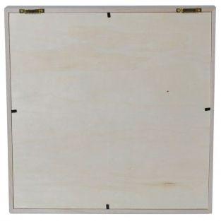 Wooden decorative frame 30 x 30 cm - Swan