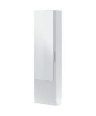 Meuble à chaussure - 1 porte 1 miroir - blanc - 50x 22 x 180 cm - KRISTAL