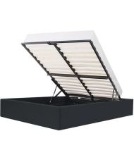 Lit coffre adulte 140 x 190 cm - Simili Noir